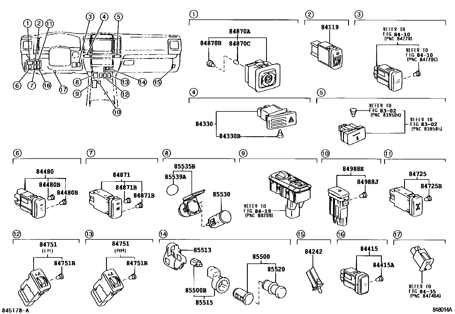 Switch & relay & computer for Lexus GX470 J120, 1 generation 11.2002 ...